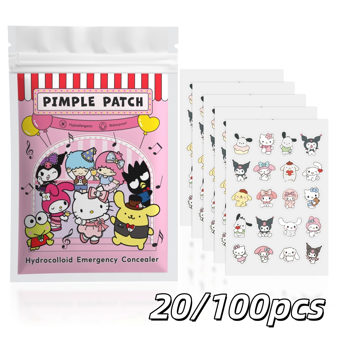 Hydrocolloid Pimple Patch - Juego de 20/100 Parches Hidrocoloides para