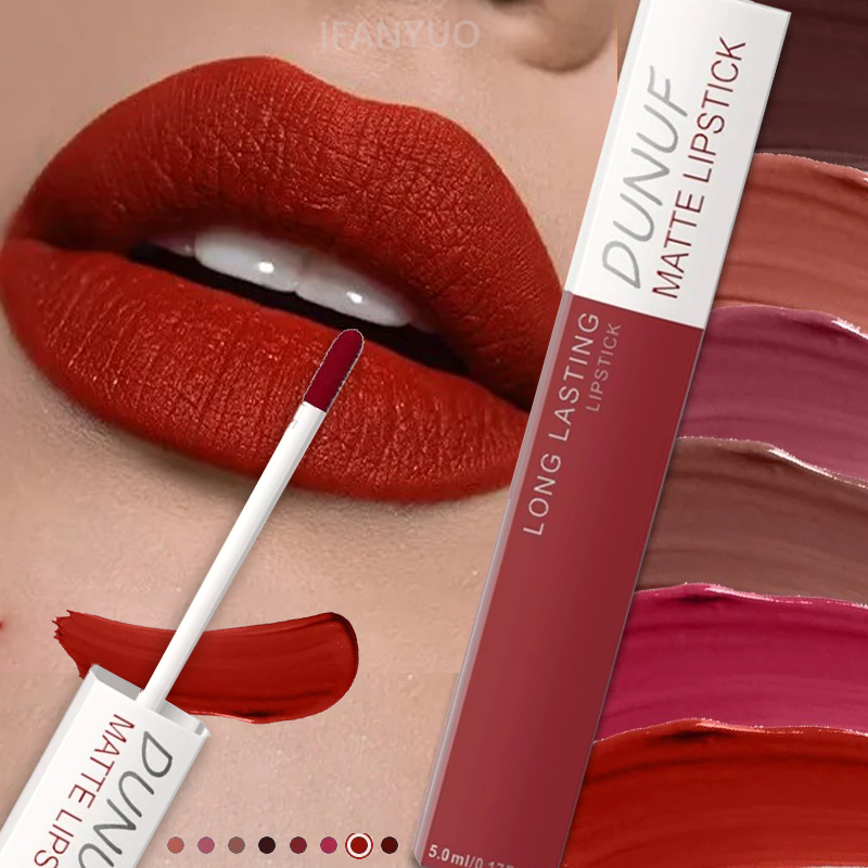 Lápiz Labial Mate, Antiadheren - Matte Velvet Lip Tint Long Lasting reseña y precio